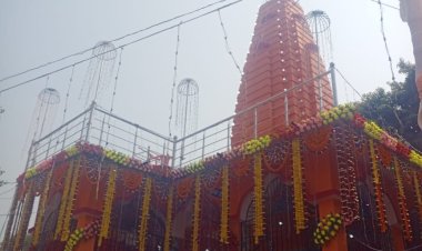 191 कन्याओ द्वारा कलश शोभायात्रा निकली  शिव मंदिर में प्राण प्रतिष्ठा आज